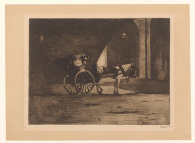 Przewóz pod mostem Waterloo w Londynie autorstwa Willem Witsen (signed by artist)