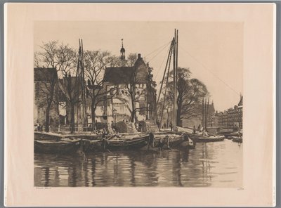 Rozbiórka budynku, w którym spotykają się Binnenkant i Prins Hendrikkade Wewnątrz z awarią autorstwa Willem Witsen (signed by artist)
