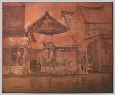 Batavia, domy na kali autorstwa Willem Arnoldus Witsen