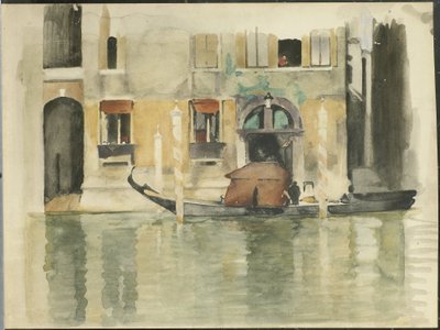 Gondola przed weneckim domem autorstwa Willem Arnoldus Witsen