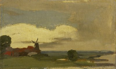 Krajobraz z wiatrakiem Wijk bij Duurstede autorstwa Willem Arnoldus Witsen
