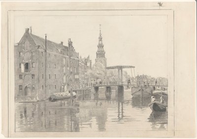 Pejzaż miejski z Montelbaanstoren autorstwa Willem Arnoldus Witsen