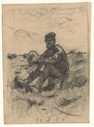 Siedzący pasterz autorstwa Willem Arnoldus Witsen