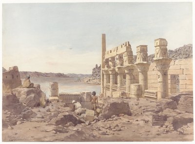 Widok na ruiny świątyni w Philae niedaleko Asuanu autorstwa Willem de Famars Testas