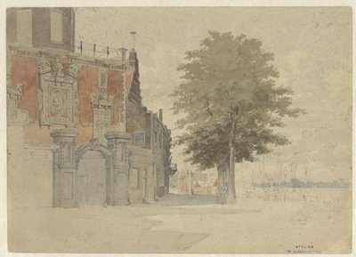 Groothoofdspoort w Dordrecht autorstwa Willem de Haas Hemken