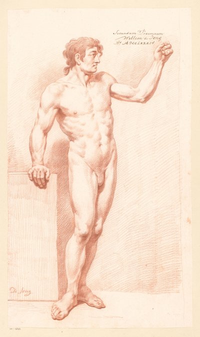 Akt męski stojący, widziany z przodu (II nagroda 1784) autorstwa Willem de Jong