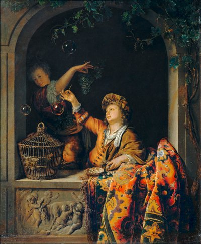 Bańki mydlane ... autorstwa Willem van (after) Mieris