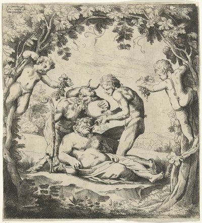 Picie Bachusa autorstwa Willem van Haecht (II)