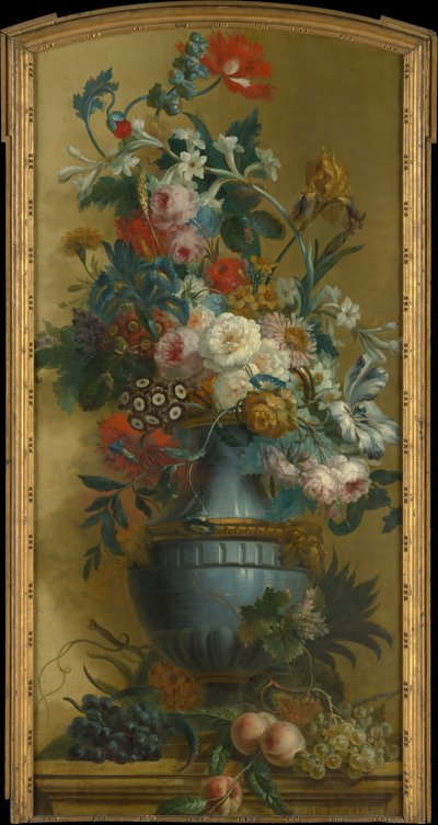 Kwiaty w niebieskim wazonie, XVIII wiek. autorstwa Willem van Leen