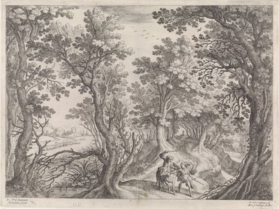 Balaam i osioł Włoskie pejzaże (tytuł serii) autorstwa Willem van Nieulandt (II)
