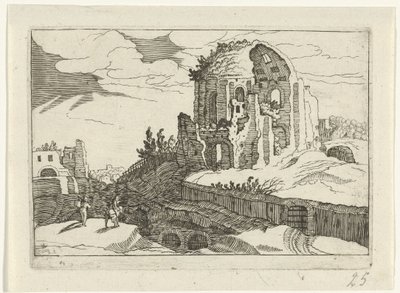 Nimfeum w Rzymie Runes rumuński (seria 2) (tytuł serii) autorstwa Willem van Nieulandt (II)