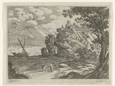 Cudowny Połów Włoskie pejzaże (tytuł serii) autorstwa Willem van Nieulandt (II)