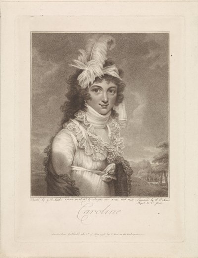 Portret Caroline Amalii Elisabeth z Brunszwiku-Wolfenbüttel autorstwa Willem van Senus