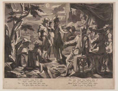 Sędziowie Areopagity z Aten, płyta 8 z Tronów Sprawiedliwości (Thronus Iustitiae) autorstwa Willem van Swanenburgh