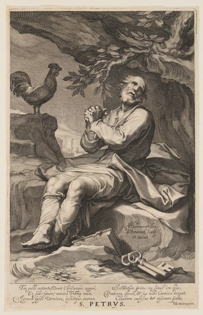 Petrus, z książki Grzesznicy Starego i Nowego Testamentu autorstwa Willem van Swanenburgh