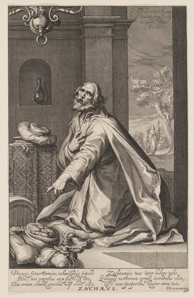 Zachaeus, z książki Grzesznicy Starego i Nowego Testamentu autorstwa Willem van Swanenburgh