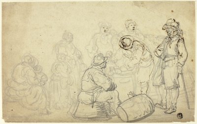 Scena chłopska autorstwa Willem van de Velde I