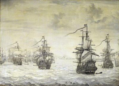 Druga wojna angielsko-holenderska (angielsko-holenderska) autorstwa Willem van de the Elder Velde