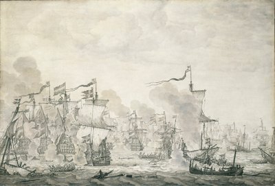 Bitwa nad Sundem, 29 października - 8 listopada 1658 r., ok. 1660 r. (obraz olejny) autorstwa Willem van de the Elder Velde