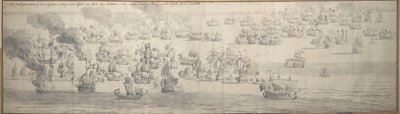 Bitwa o Texel (Kijkduin) autorstwa Willem van de the Elder Velde