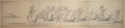Przejazd Marii z Modeny z Calais do Dover, 21 listopada/1 grudnia 1673 r. autorstwa Willem van de the Elder Velde