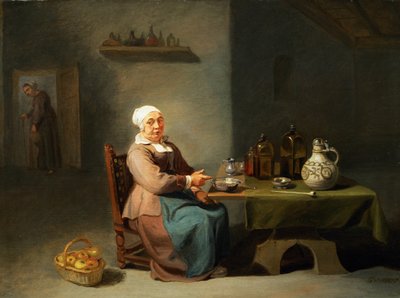 Kobieta w kuchni autorstwa Willem van the Elder Herp