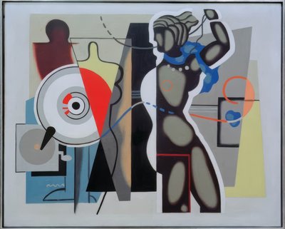 Kobieta z uniesioną ręką autorstwa Willi Baumeister