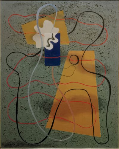 Muszelka w kolorze niebieskim autorstwa Willi Baumeister