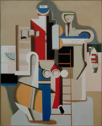 Pływak na drabince autorstwa Willi Baumeister