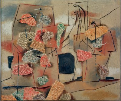 Dwie postacie, grzebień autorstwa Willi Baumeister