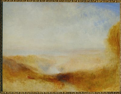 Krajobraz z rzeką i zatoką w oddali ... autorstwa William (1789 1862) Turner
