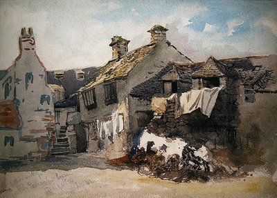 Sąd Wewnętrzny Starego Parlamentu, Dolgelley, Północna Walia (akwarela na papierze) autorstwa William Evans