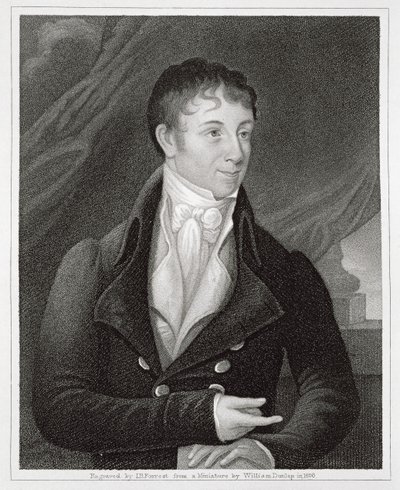 Portret Charlesa Brockdena Browna (1771-1810), ryty przez Johna B. Forresta (1814-70) (grafika) autorstwa William (after) Dunlap