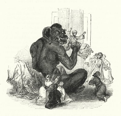 Olbrzym i jego więźniowie (rycina) autorstwa William (after) Harvey