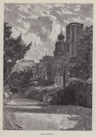 Hatfield House, Ogrody (lito) autorstwa William (after) Hatherell