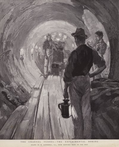 Tunel pod kanałem - Eksperymentalna nuda (litografia) autorstwa William (after) Hatherell