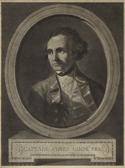 Portret kapitana Jamesa Cooka (rycina) autorstwa William (after) Hodges