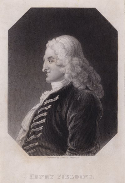 Henry Fielding , angielski powieściopisarz i dramaturg (grafika) autorstwa William (after) Hogarth
