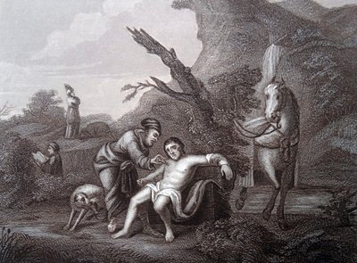 Dobry Samarytanin autorstwa William (after) Hogarth