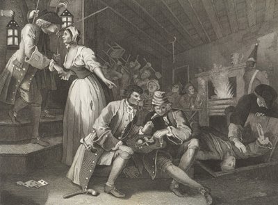 Legowisko złodziei - autorstwa William (after) Hogarth