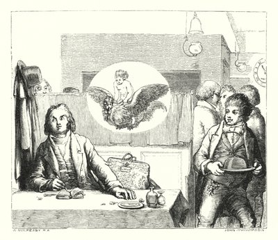 liryczny monolog Will Waterproof na kutasie (grawerunek) autorstwa William (after) Mulready