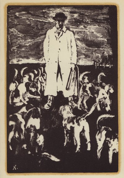 Ilustracja do Wspomnienia człowieka polującego na lisy autorstwa Siegfrieda Sassoona (drzeworyt) autorstwa William (after) Nicholson