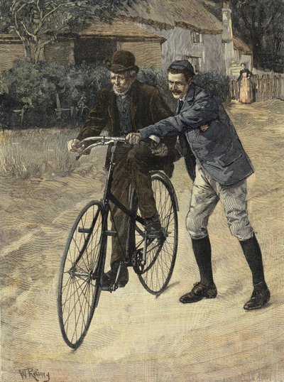 Uczyć się starego taty”. Grawer z aquerelle W. Raineya. 1893. ”” autorstwa William (after) Rainey