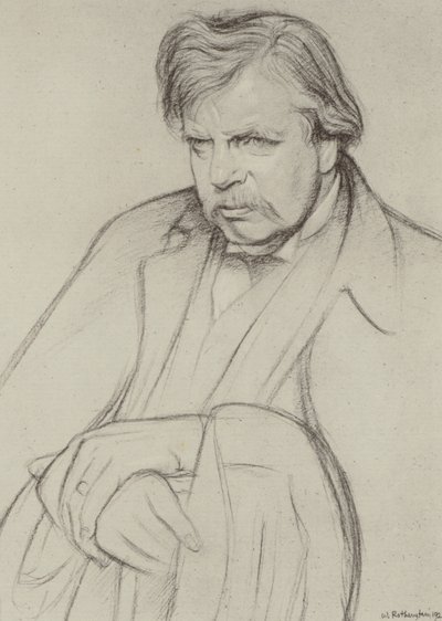 G K Chesterton (lito) autorstwa William (after) Rothenstein