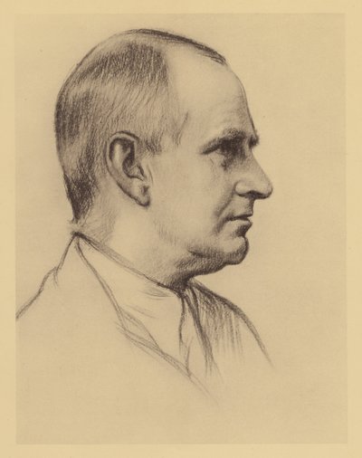 Portret profesora A.S. Eddingtona (litografia) autorstwa William (after) Rothenstein