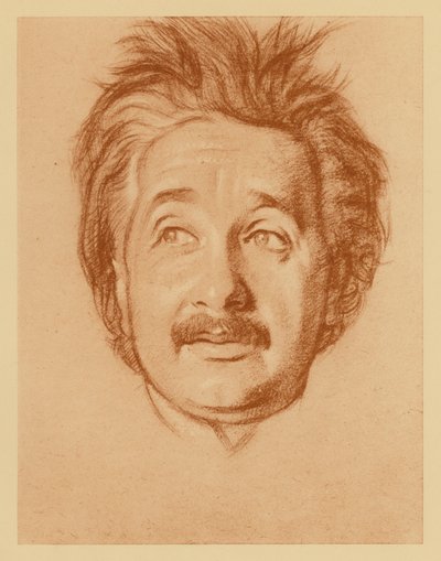 Portret profesora Alberta Einsteina (litografia) autorstwa William (after) Rothenstein