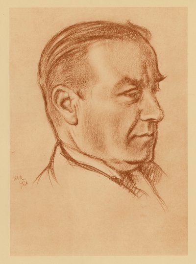 Portret Wielce Czcigodnego Stanleya Baldwina (litografia) autorstwa William (after) Rothenstein