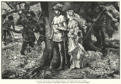 Robin Hood i Allin A Dale (grawerowanie) autorstwa William (after) Small