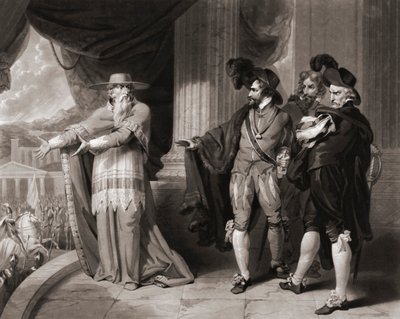 Francisco Jimenez de Cisneros odpowiada szlachcie. (wydrukować) autorstwa William (after) Ward