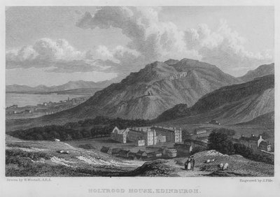 Holyrood House, Edynburg (grawerowanie) autorstwa William (after) Westall